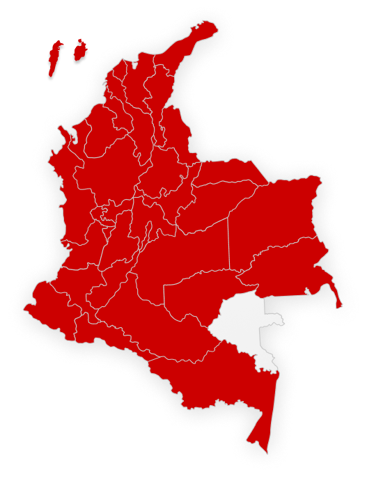 Mapa Colombia Cruz Roja Colombiana